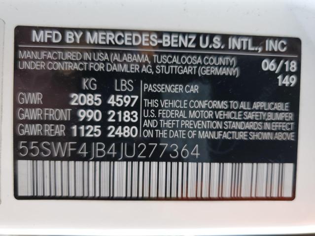 55SWF4JB4JU277364 2018 MERCEDES-BENZ C-CLASS - Image 13