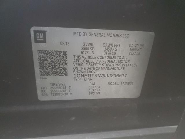 2018 CHEVROLET TRAVERSE L - 1GNERFKW9JJ206517