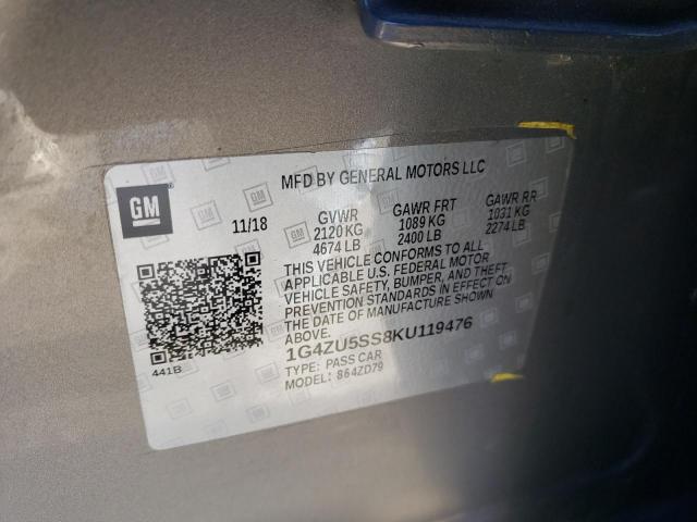 2019 BUICK LACROSSE A - 1G4ZU5SS8KU119476