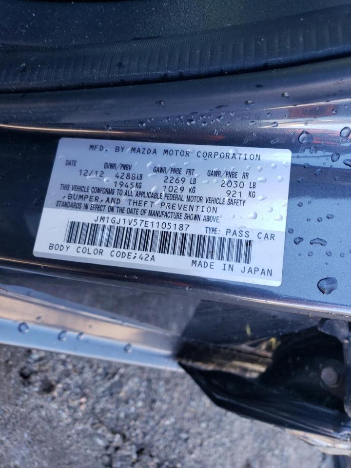 JM1GJ1V57E1105187 2014 Mazda 6 Touring
