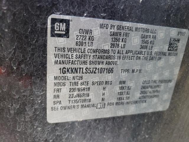 2018 GMC Acadia All Terrain VIN: 1GKKNTLS5JZ107166 Lot: 37347334