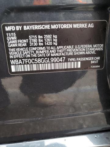 VIN WBA7F0C58GGL99047 2016 BMW 7 Series, 750 I no.12