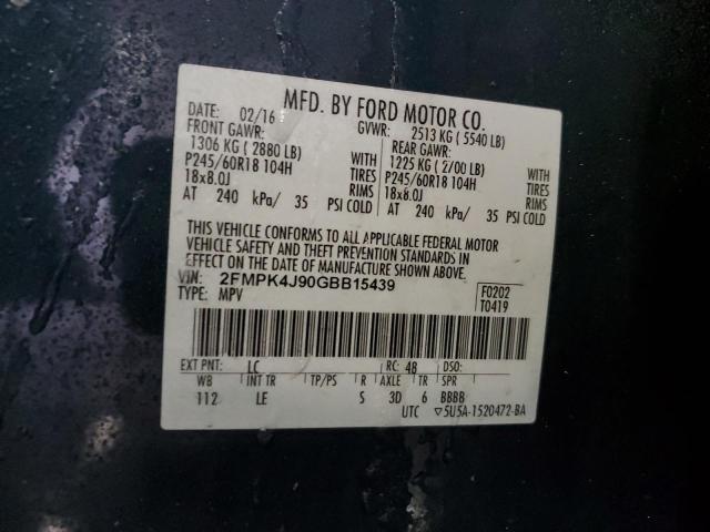 2FMPK4J90GBB15439 2016 FORD EDGE, photo no. 13