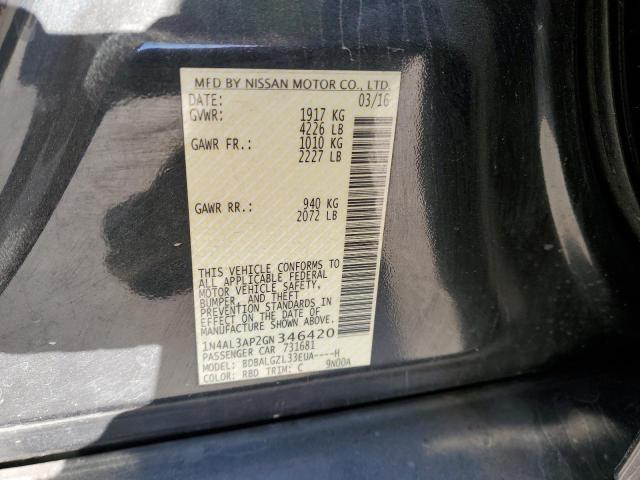 2016 Nissan Altima 2.5 VIN: 1N4AL3AP2GN346420 Lot: 38005354