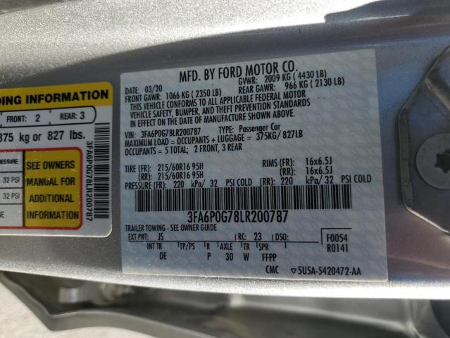 3FA6P0G78LR200787 2020 FORD FUSION - Image 13