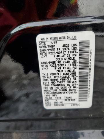 2015 NISSAN ROGUE SELE JN8AS5MV0FW770470