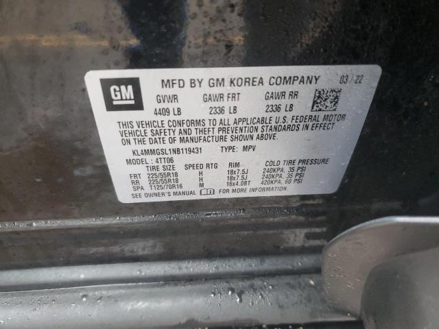 2022 BUICK ENCORE GX KL4MMGSL1NB119431