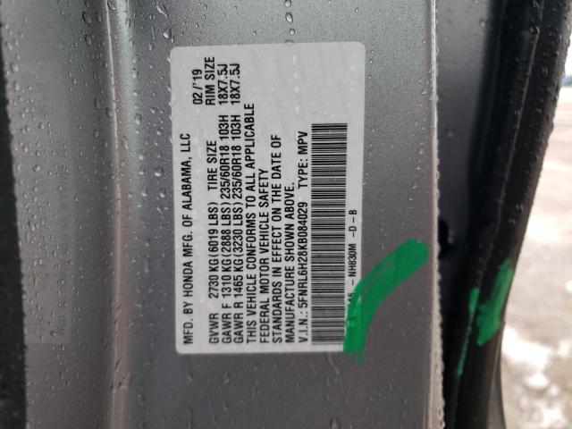 5FNRL6H28KB084029 | 2019 HONDA ODYSSEY LX