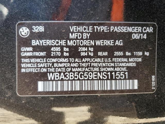 WBA3B5G59ENS11551 | 2014 BMW 328 XI SUL