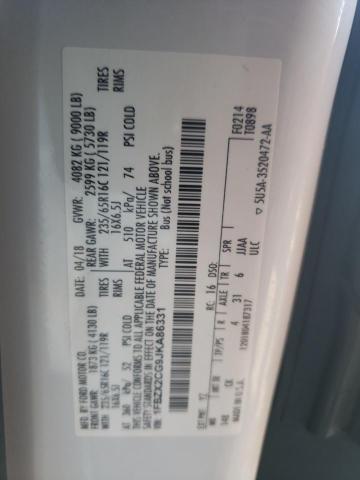 2018 FORD TRANSIT T- - 1FBZX2CG9JKA86331