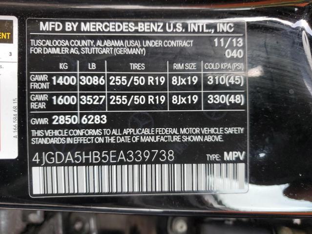 VIN 4JGDA5HB5EA339738 2014 Mercedes-Benz ML-Class, ... no.13