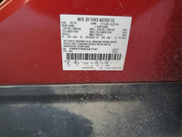 VIN 1GCHSCEA4L1155293 2019 FORD EXPLORER no.14