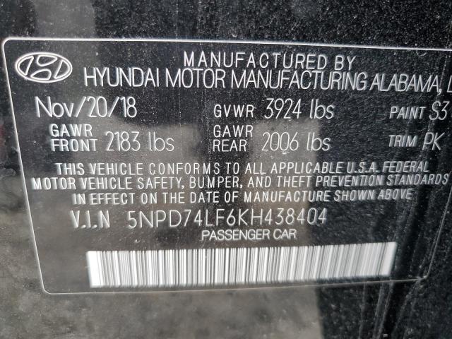 VIN KM8KMDAF6NU087888 2019 HYUNDAI ELANTRA no.13