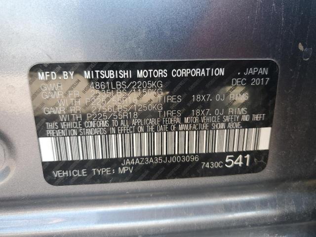 Lot #2457194171 2018 MITSUBISHI OUTLANDER salvage car