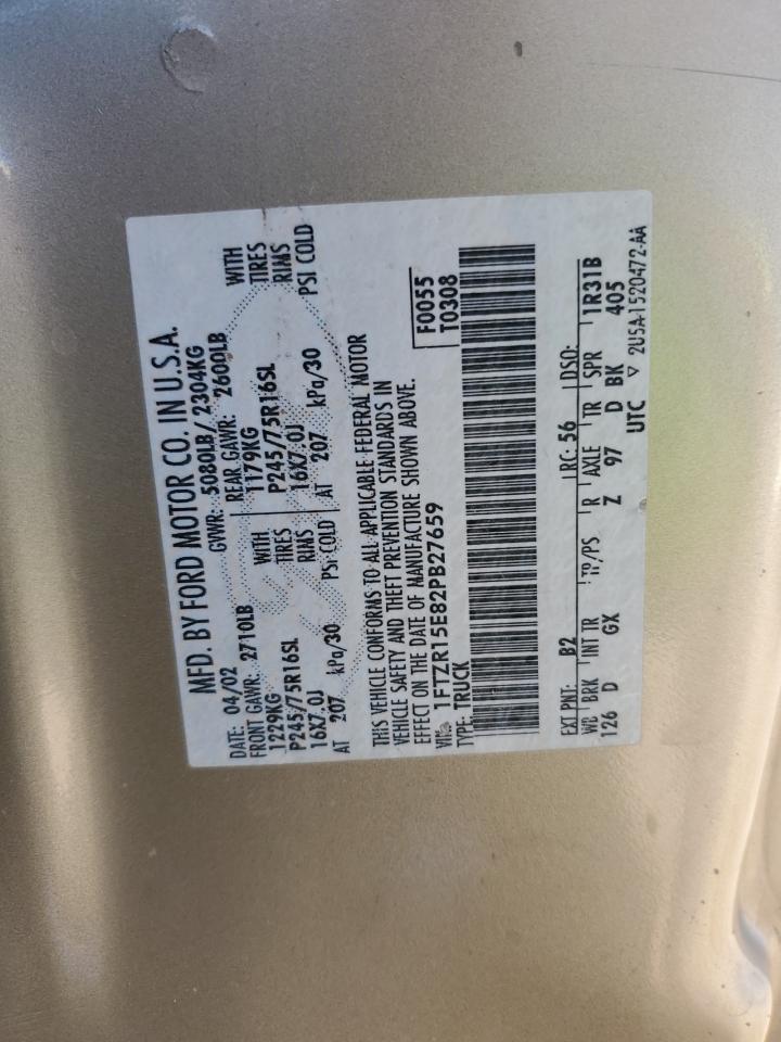 1FTZR15E82PB27659 2002 Ford Ranger Super Cab