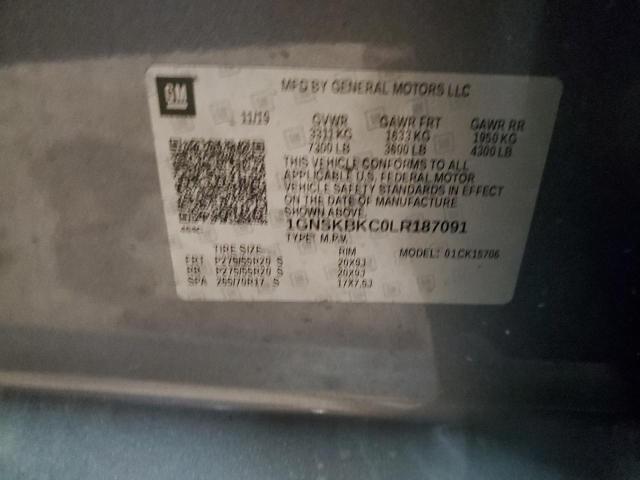 1GNSKBKC0LR187091 | 2020 CHEVROLET TAHOE K150