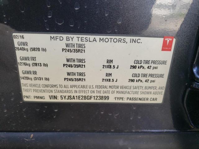 5YJSA1E28GF123899 | 2016 TESLA MODEL S