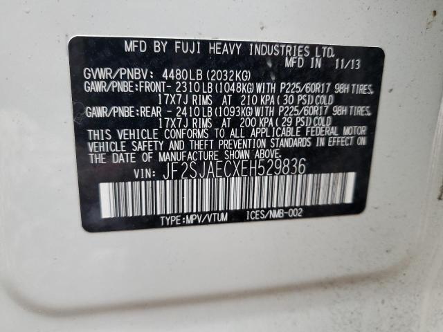 JF2SJAECXEH529836 | 2014 SUBARU FORESTER 2