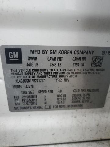 KL4CJGSB1FB271707 | 2015 BUICK ENCORE