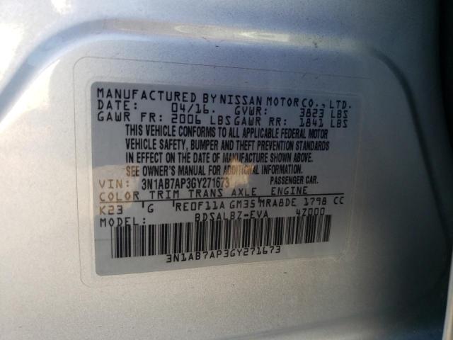 2016 NISSAN SENTRA FE+ 3N1AB7AP3GY271673