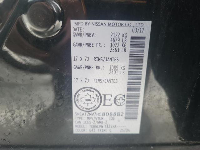 2017 NISSAN ROGUE SV - 5N1AT2MV7HC808882