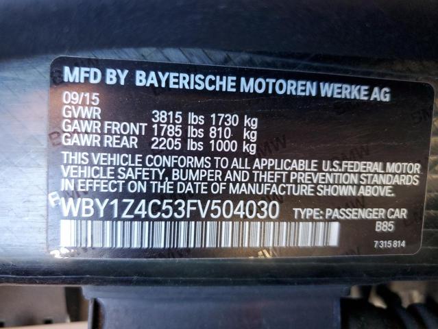 WBY1Z4C53FV504030 | 2015 BMW I3 REX