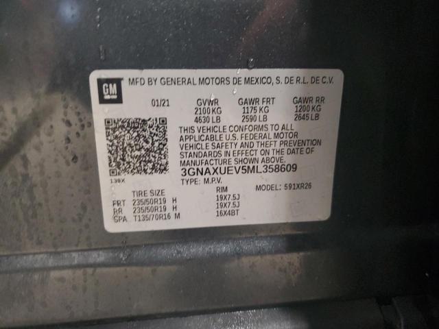 VIN 3GNAXUEV5ML358609 2021 Chevrolet Equinox, LT no.12