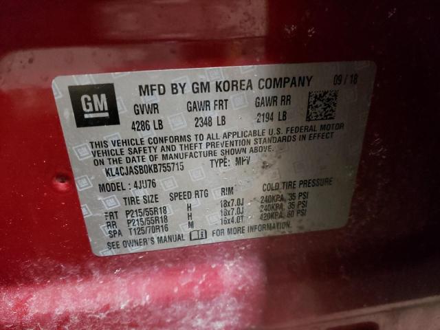 KL4CJASB0KB755715 | 2019 BUICK ENCORE PRE