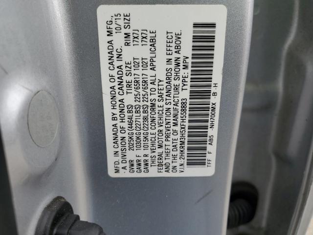 2HKRM3H5XFH558883 | 2015 HONDA CR-V EX