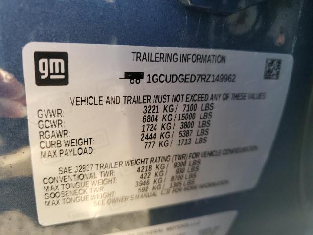 2024 CHEVROLET SILVERADO 1GCUDGED7RZ149962