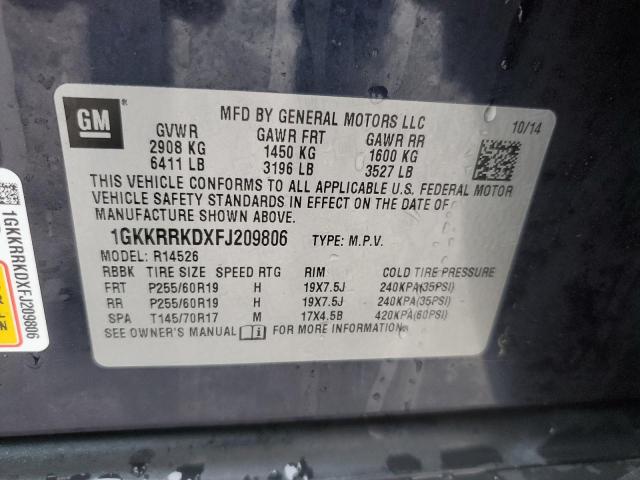 2015 GMC ACADIA 1GKKRRKDXFJ209806