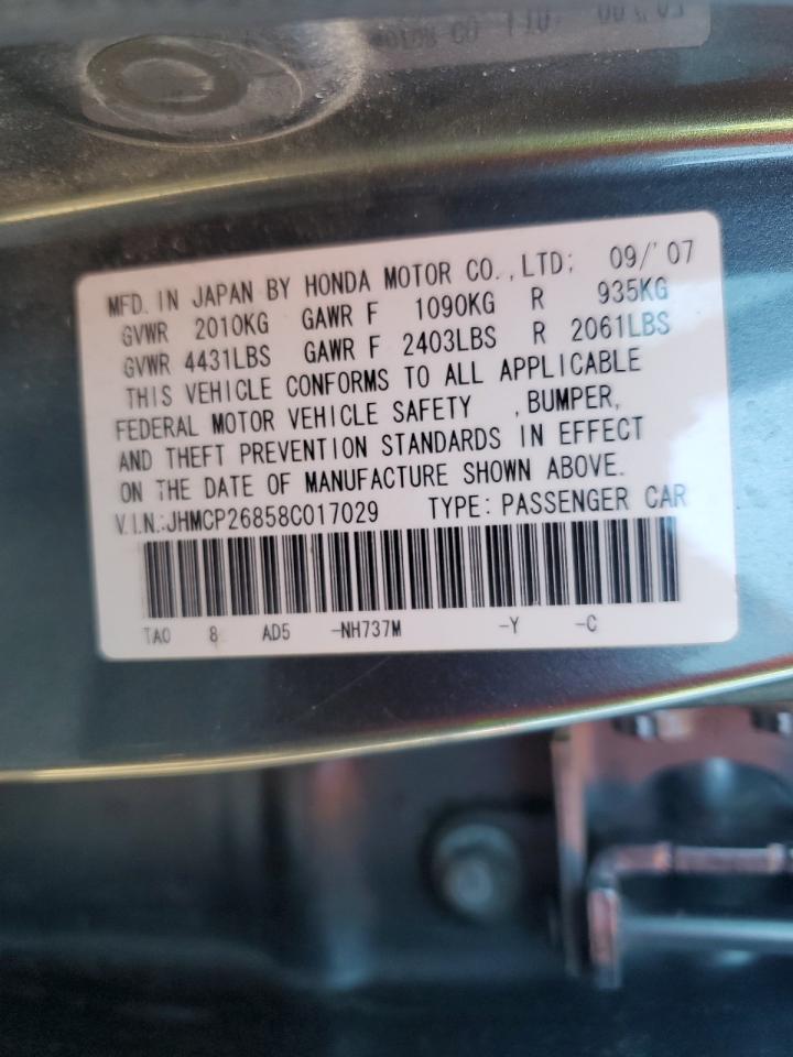 JHMCP26858C017029 2008 Honda Accord Exl