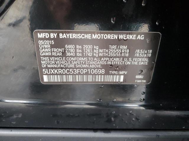 VIN 5UXKR0C53F0P10698 2015 BMW X5, Xdrive35I no.13