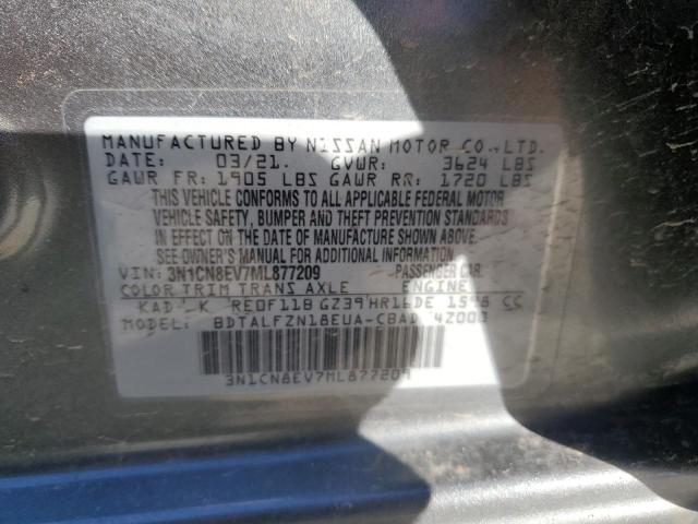 2021 NISSAN VERSA SV - 3N1CN8EV7ML877209