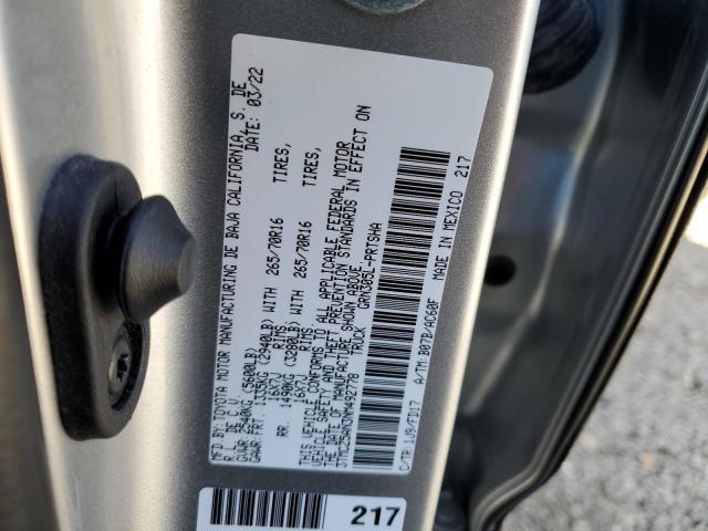 3TMCZ5AN3NM492778 | 2022 TOYOTA TACOMA DOU