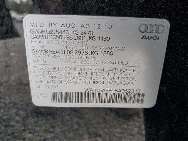 WA1LFAFP0BA062317 | 2011 Audi q5 premium plus