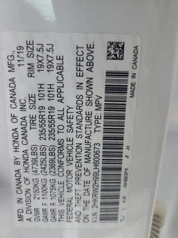 2020 HONDA CR-V TOURI - 2HKRW2H99LH600673