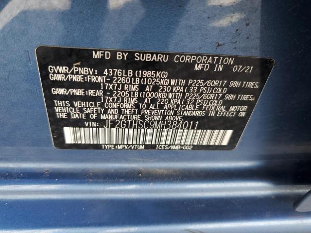 JF2GTHSC9MH384011 | 2021 SUBARU CROSSTREK