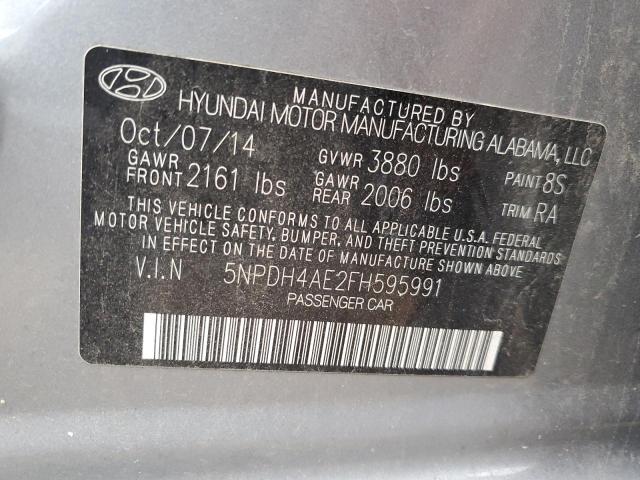 5NPDH4AE2FH595991 | 2015 HYUNDAI ELANTRA SE