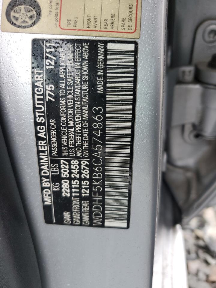 WDDHF5KB6CA574863 2012 Mercedes-Benz E 350