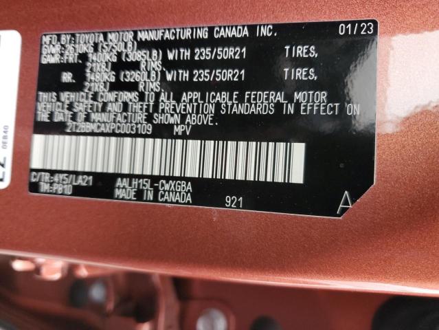 2023 LEXUS RX 350H BA 2T2BBMCAXPC003109