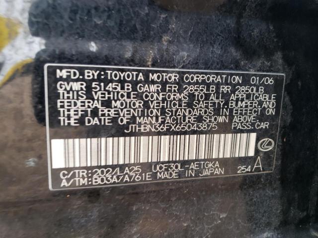 JTHBN36FX65043875 2006 Lexus Ls 430