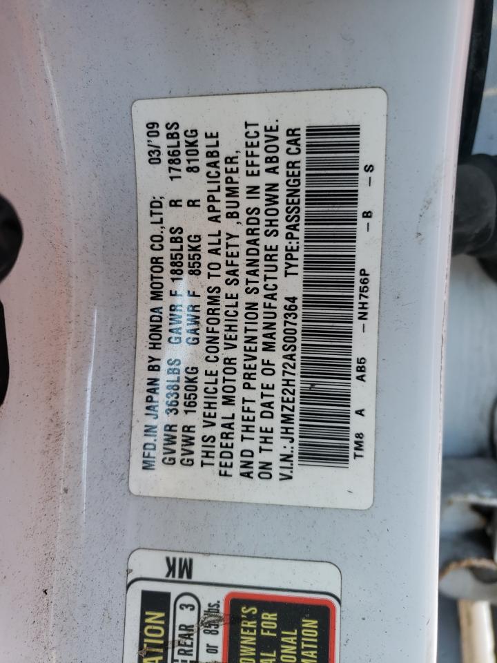 JHMZE2H72AS007364 2010 Honda Insight Ex