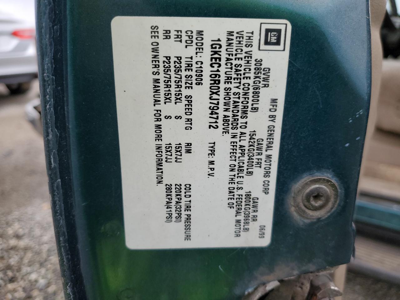 1GKEC16R0XJ794712 1999 GMC Suburban C1500