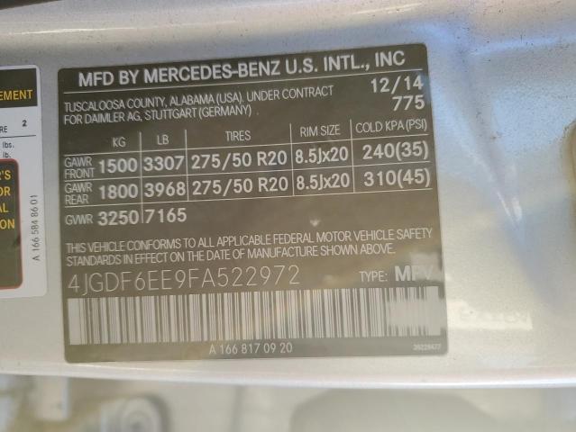 VIN 4JGDF6EE9FA522972 2015 Mercedes-Benz GL-Class, ... no.12