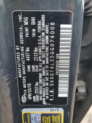 2016 Kia Optima Lx VIN: 5XXGT4L35GG074008 Lot: 82346793