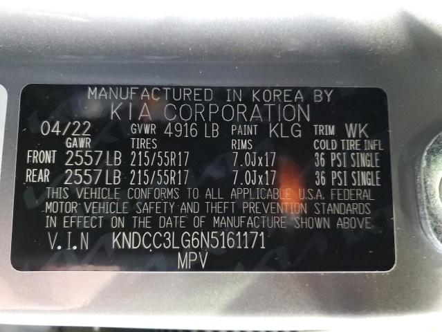 KNDCC3LG6N5161171 | 2022 KIA NIRO S