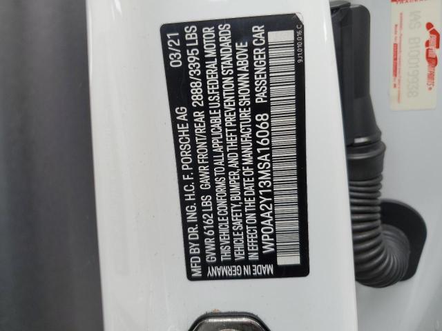 2021 PORSCHE TAYCAN WP0AA2Y13MSA16068