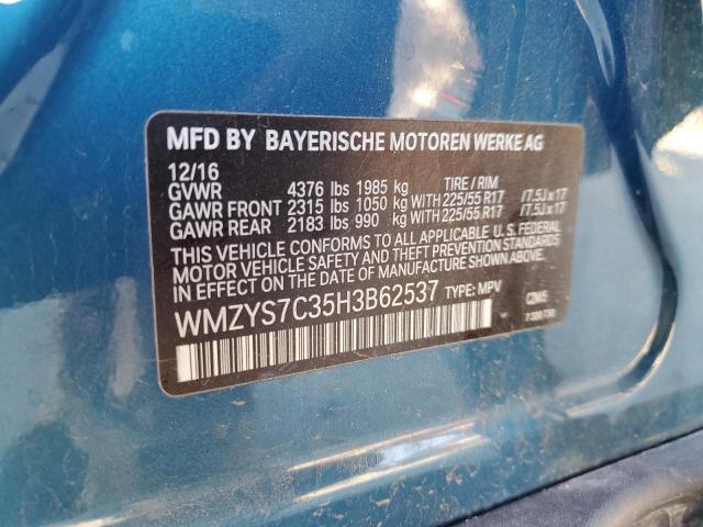 WMZYS7C35H3B62537 | 2017 MINI COOPER COU