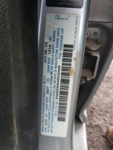 2004 Volkswagen Jetta Gls VIN: 3VWSE69M64M002449 Lot: 80329323